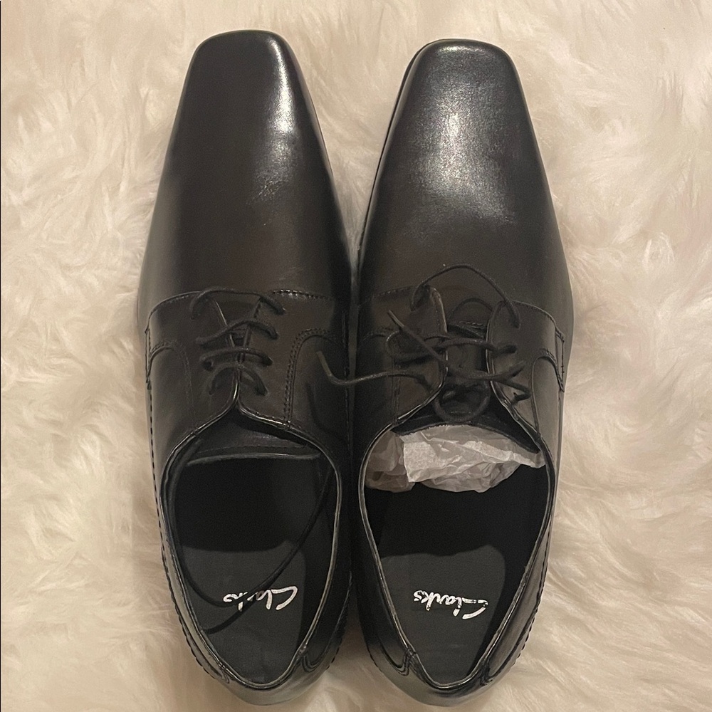 Clarks Men's Ascar Walk Black Leather Shoes